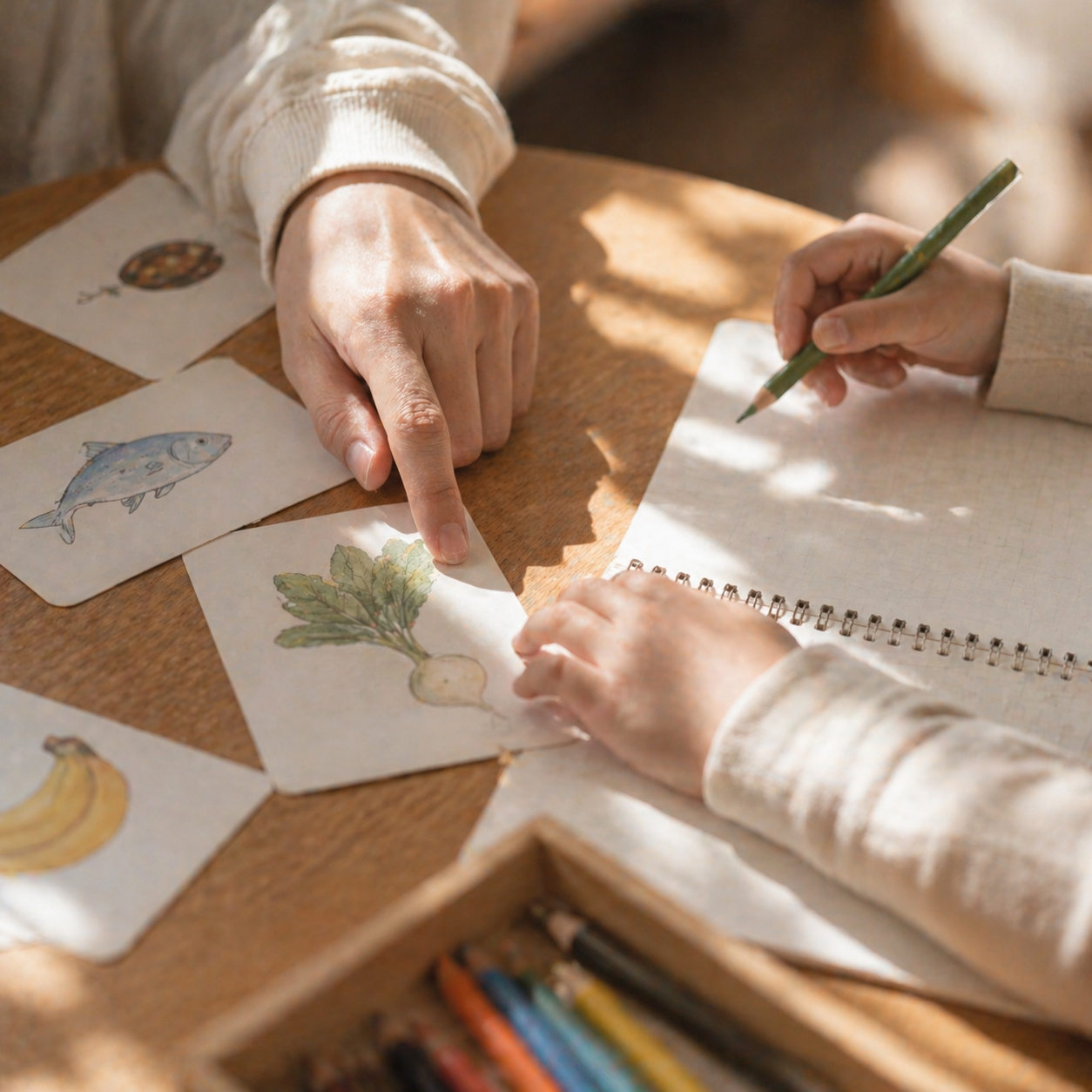 一人ひとりに寄り添う支援 - 学びを共にする手元